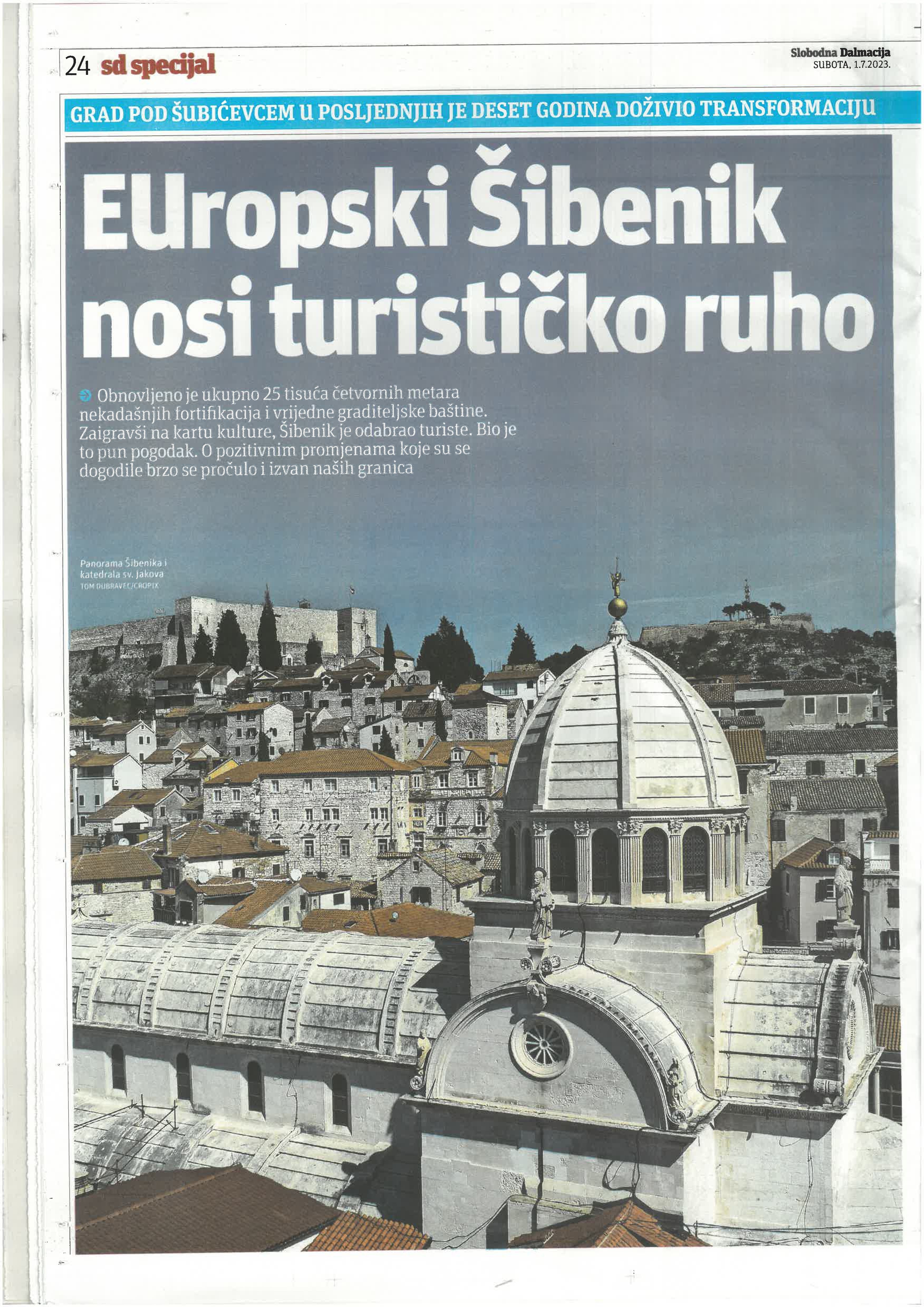 Europski Šibenik nosi turističko ruho